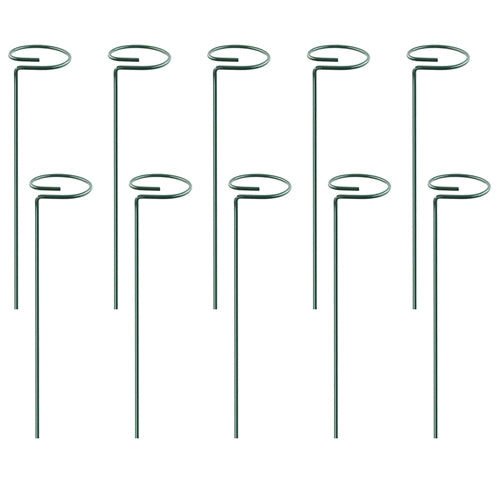 10Pcs 10in Plant Support Stakes Garden Flower Single Stem Support Stake Iron Plant Cage Support Ring For Tomatoes Orchid Lily Peony Rose Flower Amaryl by VYSN