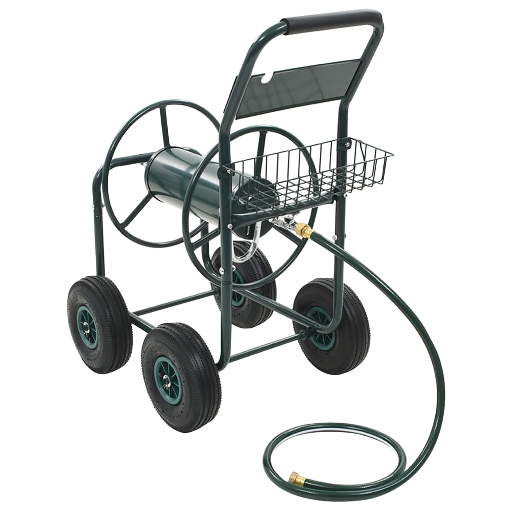 vidaXL Garden Hose Trolley with 1/2" Hose Connector 246.1' Steel-2