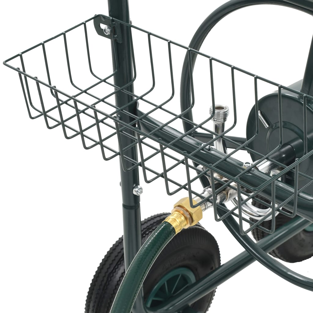 vidaXL Garden Hose Trolley with 1/2" Hose Connector 246.1' Steel-4