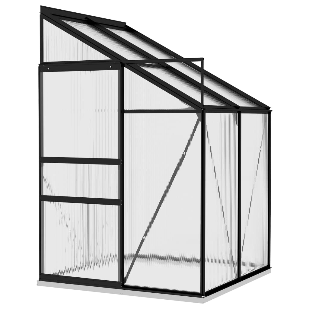 vidaXL Greenhouse Conservatory Outdoor Garden Plant House Anthracite Aluminum-0