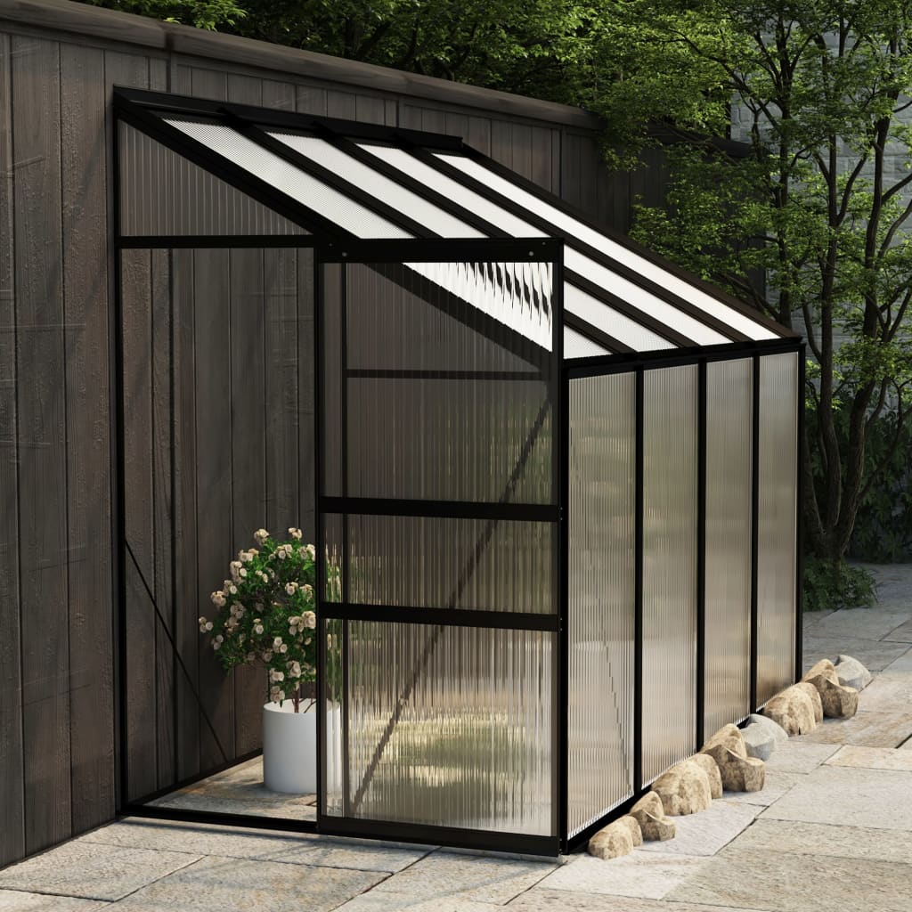 vidaXL Greenhouse Conservatory Outdoor Garden Plant House Anthracite Aluminum-8