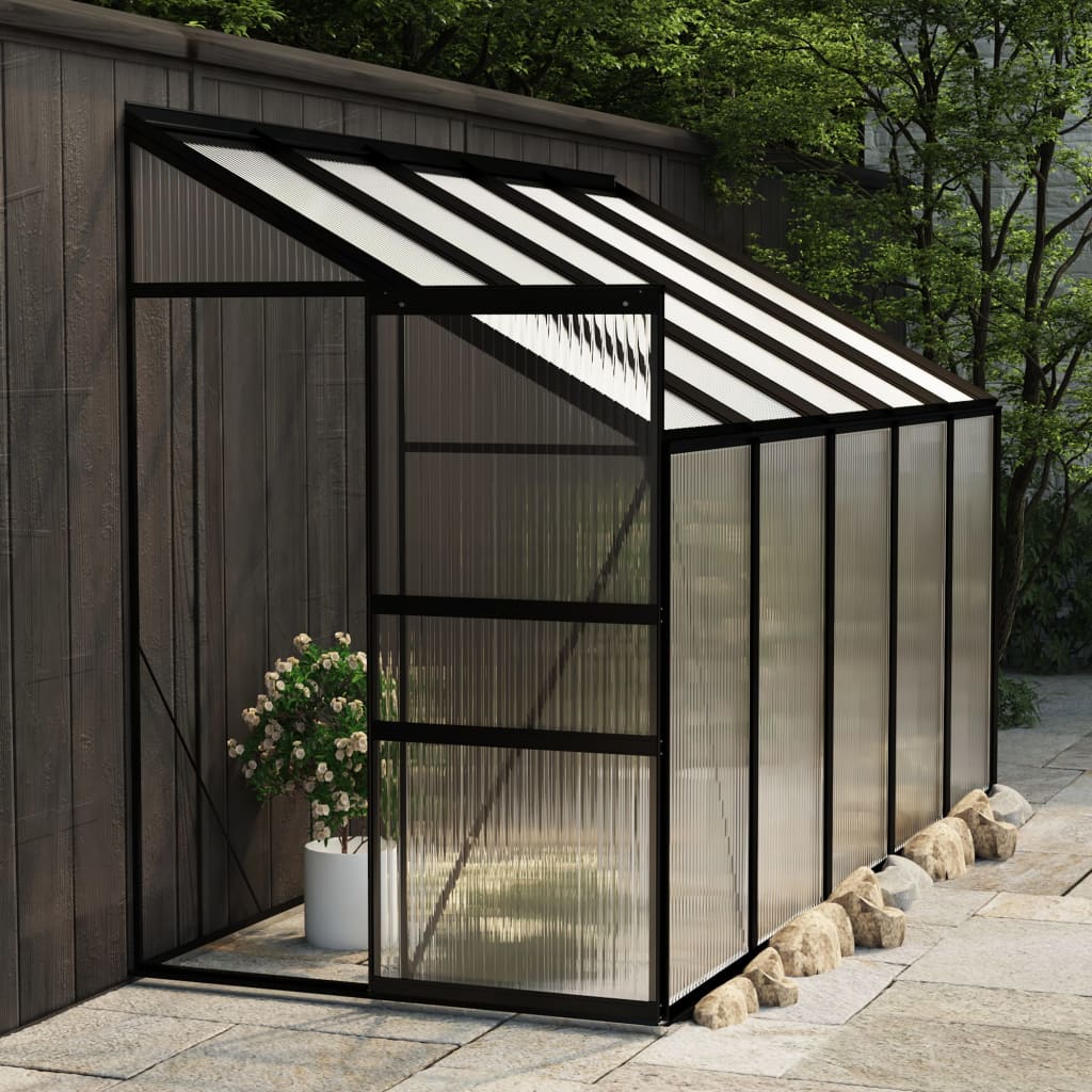 vidaXL Greenhouse Conservatory Outdoor Garden Plant House Anthracite Aluminum-9