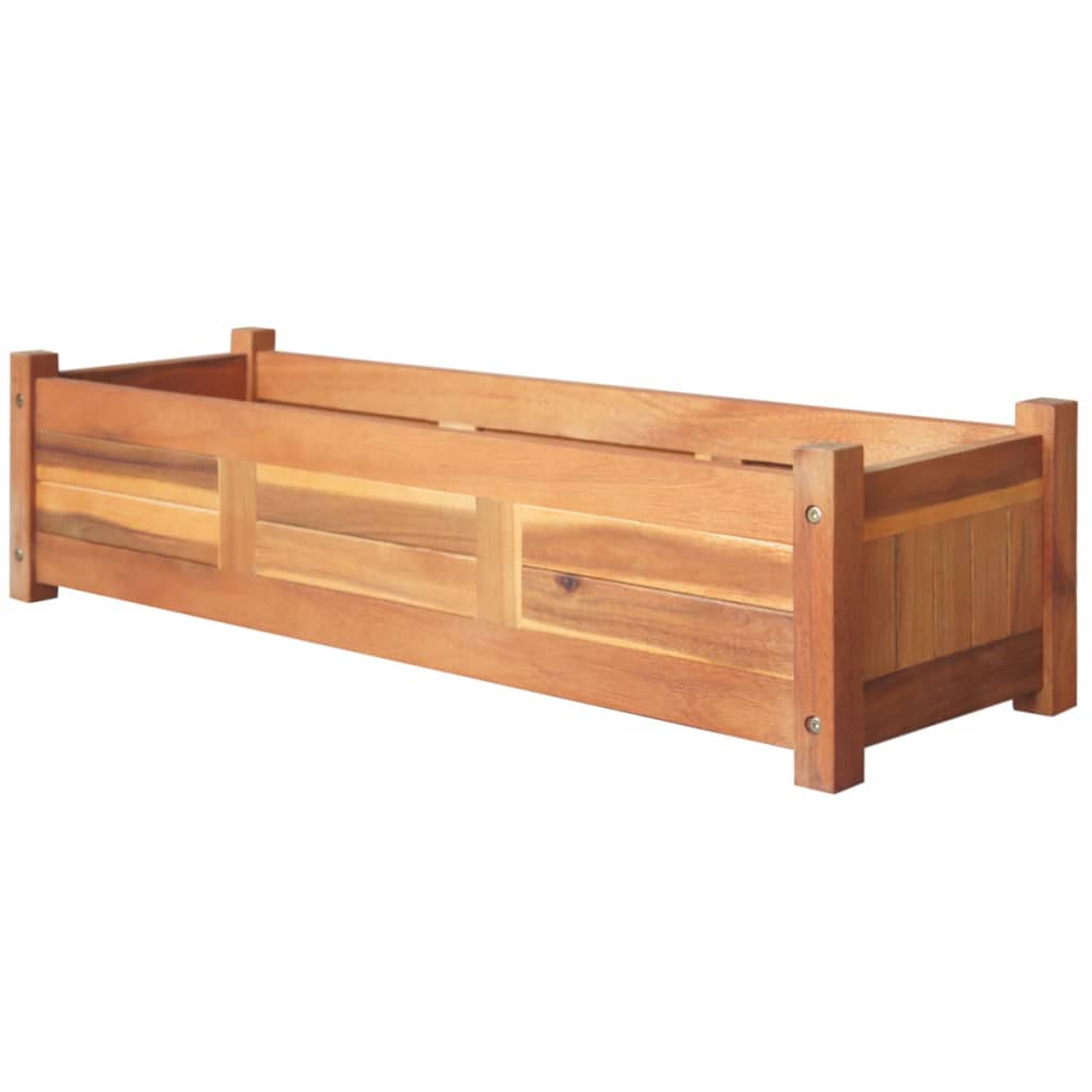 vidaXL Garden Raised Beds 2 pcs Acacia Wood 39.4"x11.8"x9.8"-1