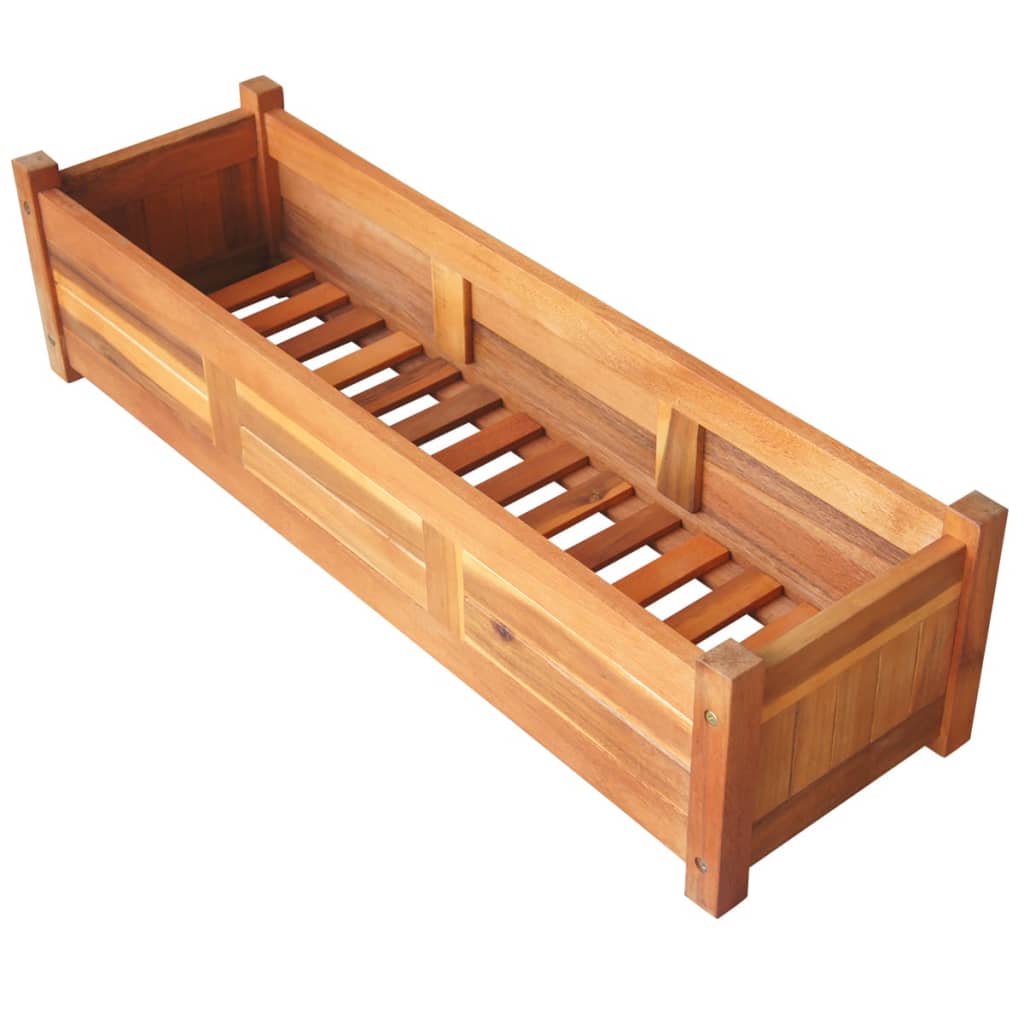 vidaXL Garden Raised Beds 2 pcs Acacia Wood 39.4"x11.8"x9.8"-3