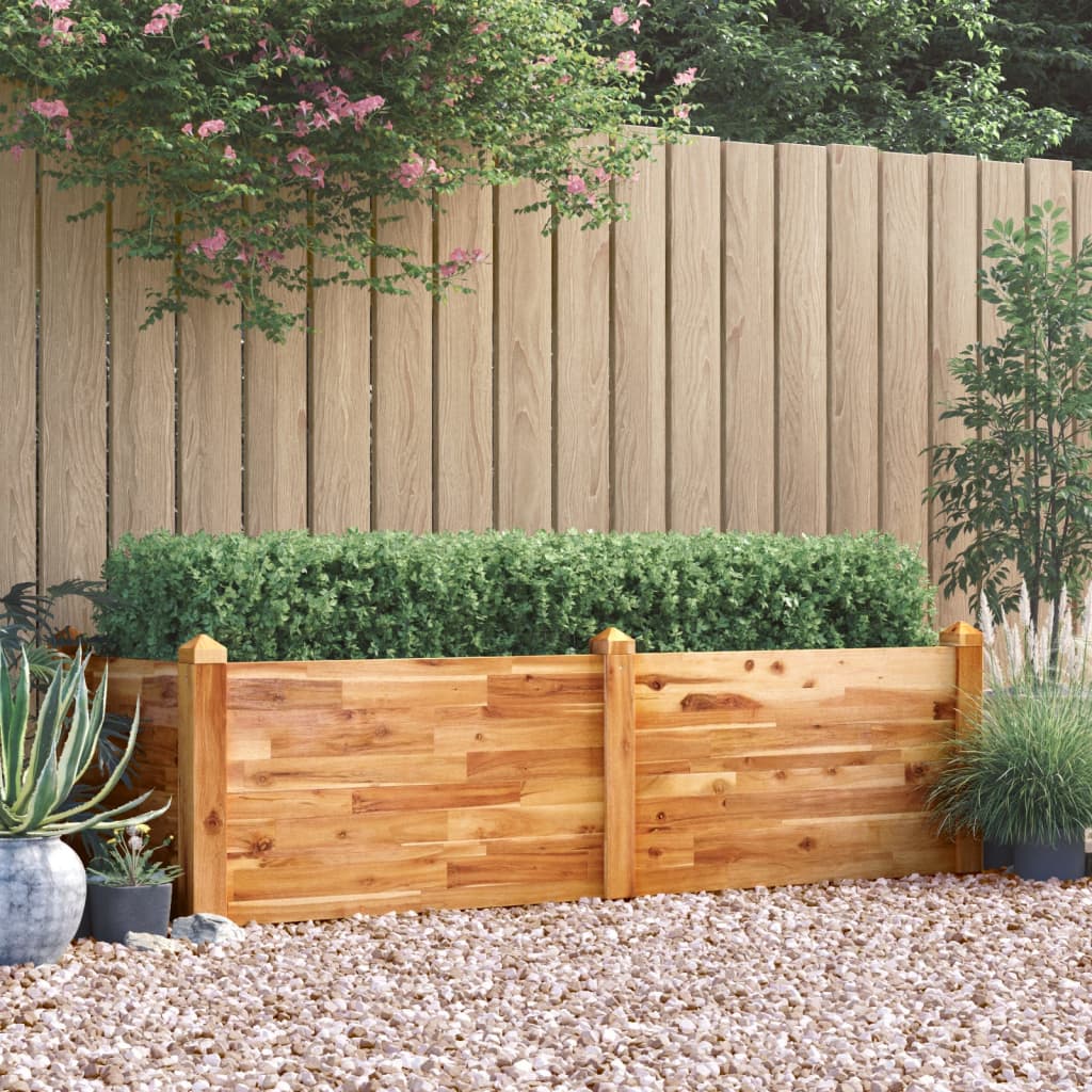 vidaXL Garden Raised Bed 63"x23.6"x17.3" Solid Wood Acacia-0