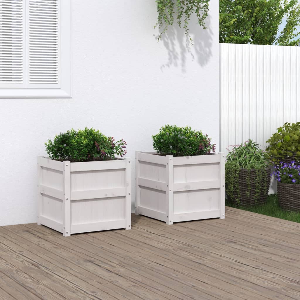 vidaXL Garden Planter Decorative Outdoor Plant Pot Flower Box Solid Wood Pine-12