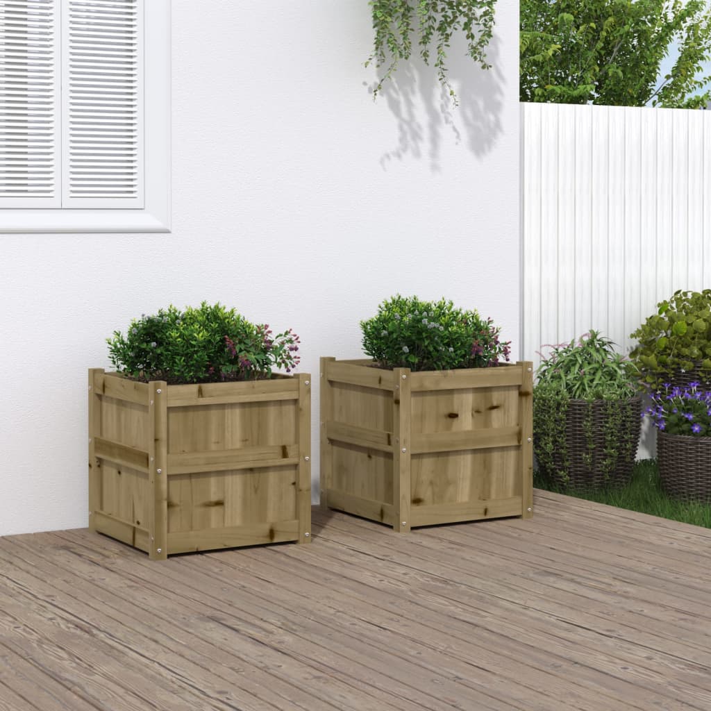 vidaXL Garden Planter Decorative Outdoor Plant Pot Flower Box Solid Wood Pine-9