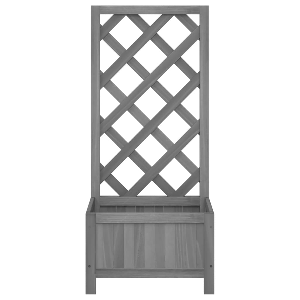 vidaXL Planter Flower Box Trellis Raised Bed Outdoor Planter Solid Firwood-4