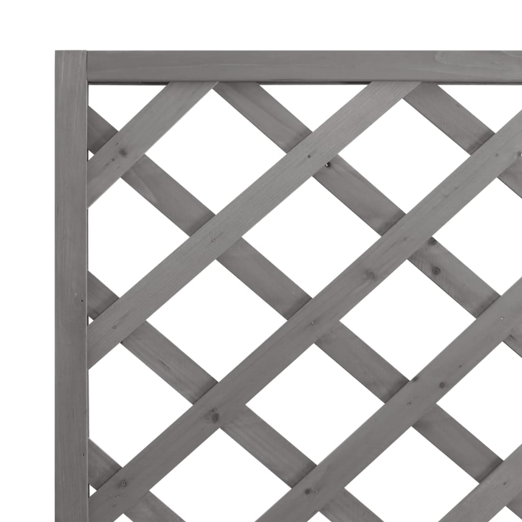 vidaXL Planter Flower Box Trellis Raised Bed Outdoor Planter Solid Firwood-3