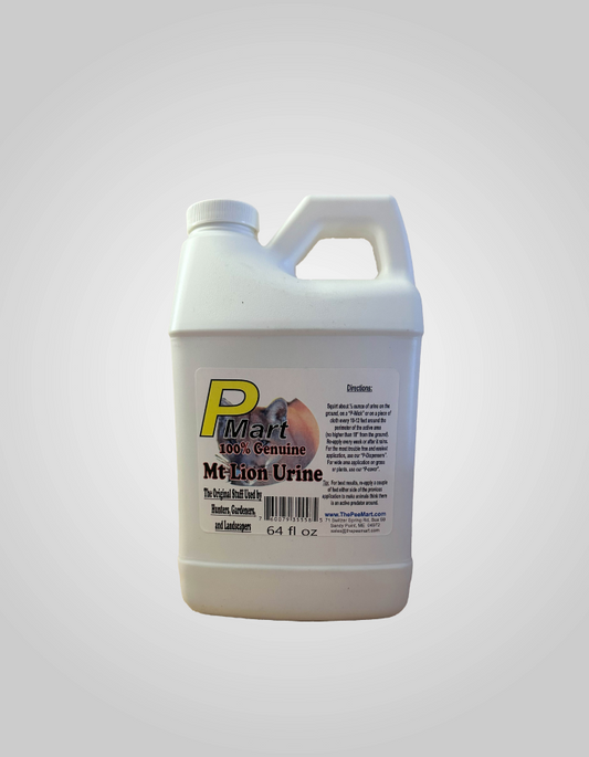 Mountain Lion Urine 64 oz Bulk Filler!