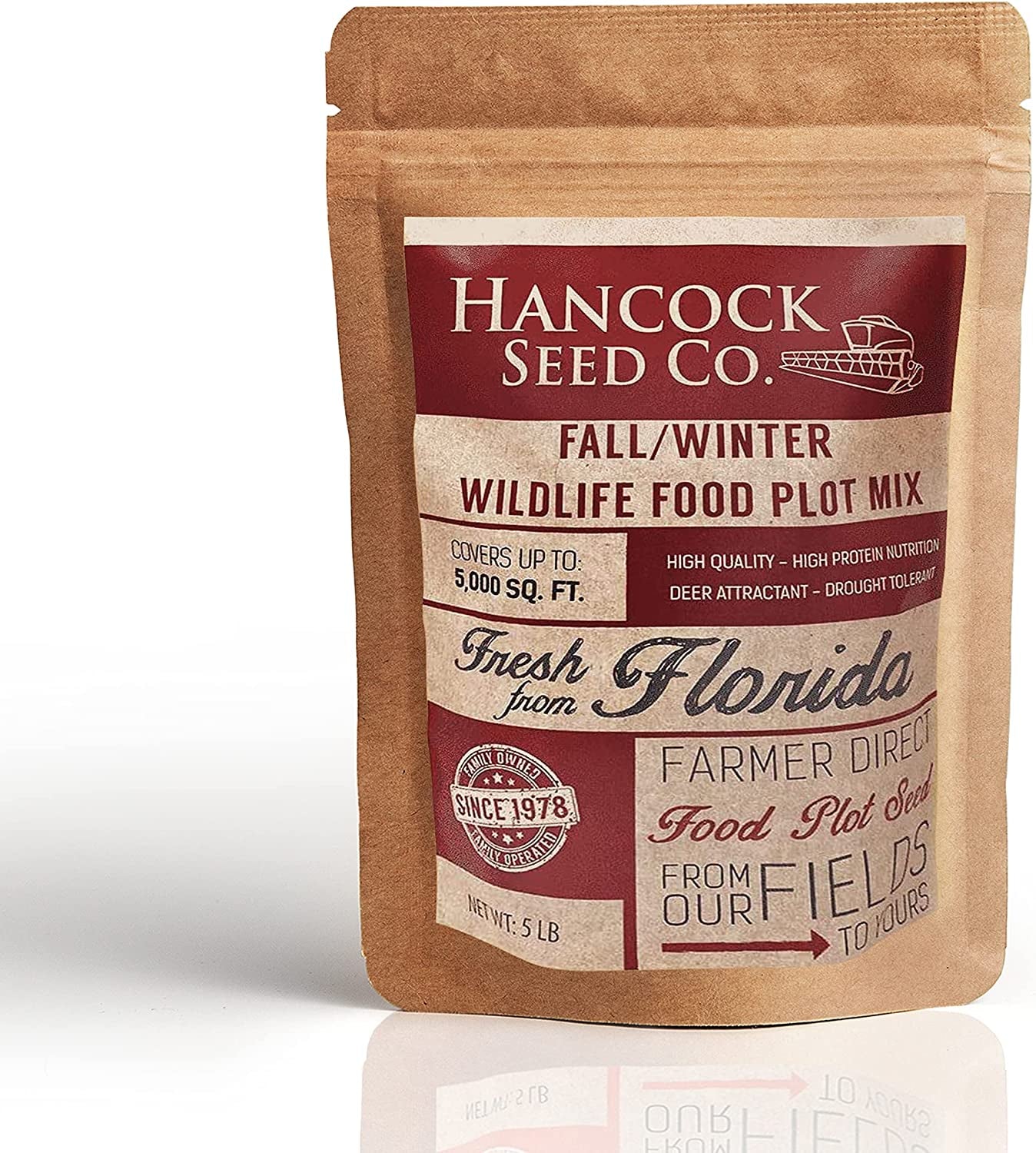 Hancock Fall & Winter Food Plot Seeds for Deer and Game, High Protein, Fast Germinating Mix, 20 LB Bag